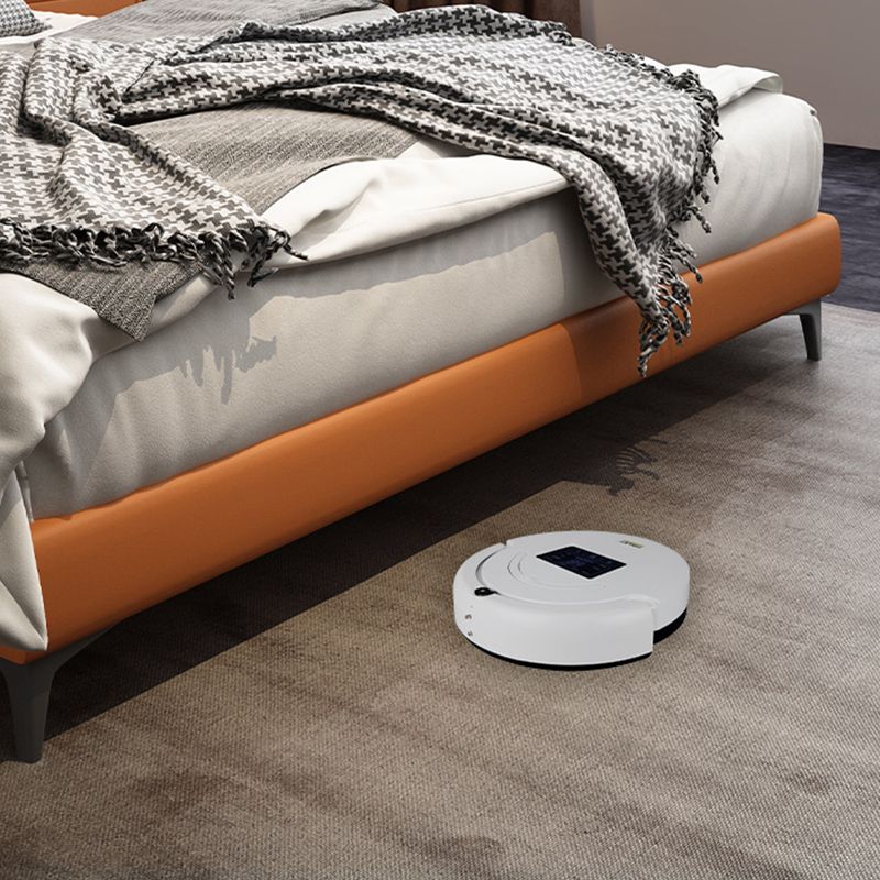 Letto da letto in legno contemporaneo Grigio scuro Volina in pelle Standard