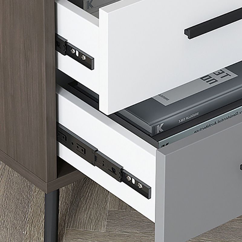 Contemporary Bed Nightstand Open Storage Night Table with 2 Drawers Clearhalo 'Bedroom Furniture' 'furn' 'furn_night_stand' 'Furniture' 'night_stand' 'Nightstands' 1200x1200_57bafd4a-08e8-400c-881c-214f6a014f56