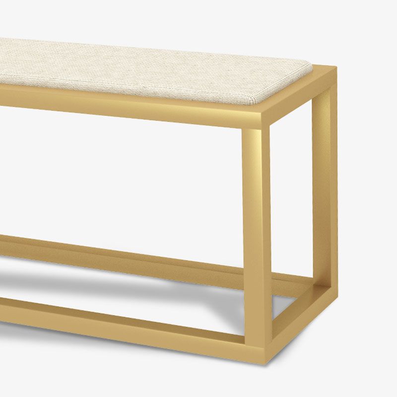 Contemporary Upholstered Bench Home Rectangle Seating Bench with Metal Legs Clearhalo 'Benches' 'Chairs & Seating' 'furn' 'furn_benches' 'Furniture' 'Living Room Furniture' 1200x1200_57bb3340-0828-48f4-8221-7007e16aa418