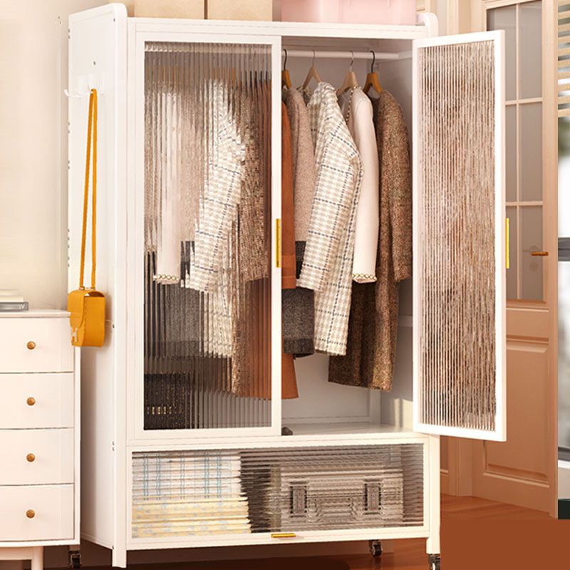 Glass Wardrobe Cabinet Modern Style Combination Armoire for Home Clearhalo 'Armoires & Wardrobes' 'armoires_wardrobes' 'Bedroom Furniture' 'furn' 'furn_armoires_wardrobes' 'Furniture' 1200x1200_57bb7127-637c-4533-b554-e5f57520dca8