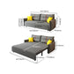 Gray Sleeper Sofa 34.25" Wide Faux leather Sofa Bed with Upholstered