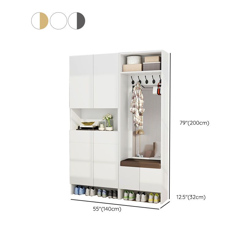 2- Drawer Wooden Contemporary Accent Cabinet with Doors and Shelves