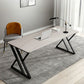 Rectangle Sintered Stone Two-Color Dining Table Simplicity Double Pedestal Table for Dining Room Clearhalo ' dining_table' 'Dining Tables & Seating' 'Dining Tables' 'furn' 'furn_dining_table' 'Furniture' 'furniture_dining_table' 'Kitchen & Dining Furniture' 'kitchen&dining_furn' 'kitchen' 'kitchen_dining_table' 1200x1200_57c0a847-74a3-4a13-974c-03bb8cad6277