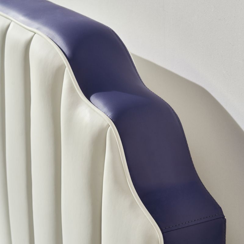 Stepped Glam Standard Bed Beige with Headboard Bed Frame Panel Clearhalo 'Bedroom Furniture' 'Beds' 'furn' 'furn_beds' 'Furniture' 1200x1200_57c1ec0d-692a-435d-adc4-9d2f8f5a970a