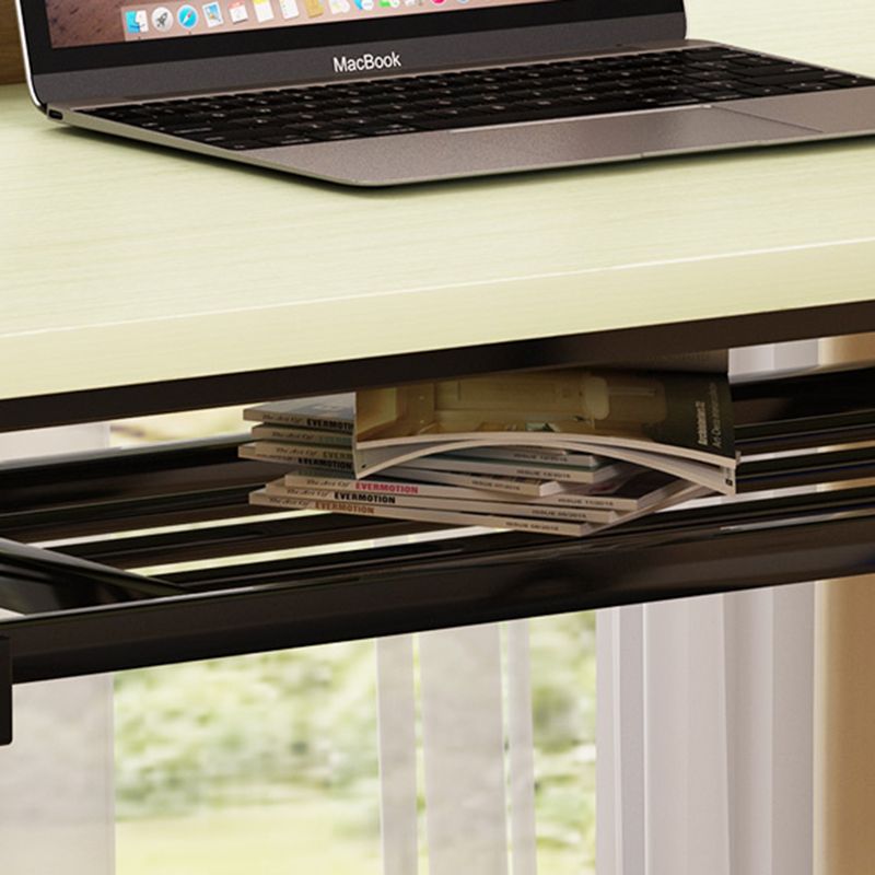 Bureau d'ordinateur en bois moderne moderne Rectangular Home Steel Jambes bureau