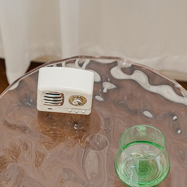 Pedestal 20" Tall End Table Round Clear Acrylic Sofa Side Accent Table Clearhalo 'Coffee & Accent Tables' 'End & Side Tables' 'end_side_tables' 'furn' 'furn_end_side_tables' 'Furniture' 'Living Room Furniture' 1200x1200_57c227fd-b95d-457f-ac63-aea53b2c191e