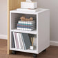 Modern Style Bookshelf Wooden Open Back Bookcase with Caster Wheels for Home Clearhalo 'Bookcases' 'furn' 'furn_bookcases' 'Furniture' 'Office Furniture' 1200x1200_57c315d9-bc4c-4e1d-aa8f-93e12fbd3f4e