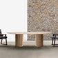 Oval Double Pedestal Modern Dining Table White Fixed Table with Solid Wood Clearhalo ' dining_table' 'Dining Tables & Seating' 'Dining Tables' 'furn' 'furn_dining_table' 'Furniture' 'furniture_dining_table' 'Kitchen & Dining Furniture' 'kitchen&dining_furn' 'kitchen' 'kitchen_dining_table' 1200x1200_57c3318d-933f-49cc-b337-d0f79ed894f7