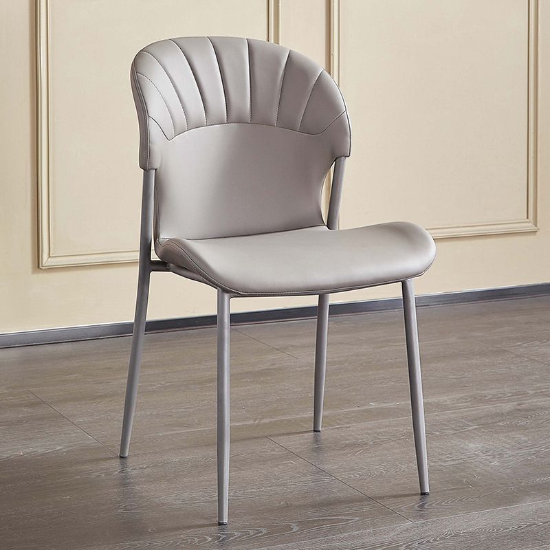 Khaki and Gray Dining Chairs Modern Armless Dining Side Chair Clearhalo 'Dining Chairs' 'Dining Tables & Seating' 'dining_chair' 'furn' 'furn_dining_chair' 'Furniture' 'Kitchen & Dining Furniture' 1200x1200_57c430ea-484b-4801-b846-5c7075d35daa