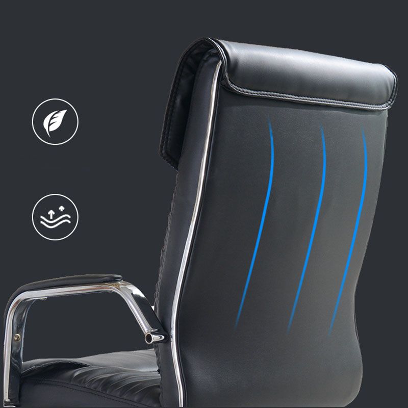 Sedia moderna sedia a bracciola a bracciola sedia in pelle posteriore alta