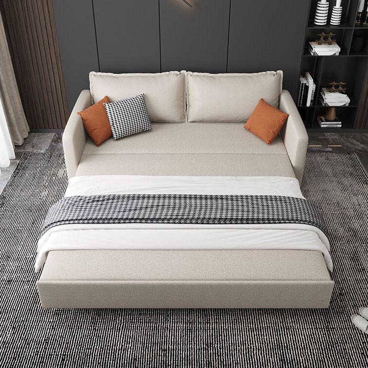 Pillow Included Sofa Futon Foldable Cushion Back Sleeper Sofa with Storage Clearhalo 'furn' 'furn_futons' 'Furniture' 'Futons & Daybeds' 'Futons' 'Living Room Furniture' 1200x1200_57c4db44-3622-4c38-9a5c-a87b83d376b0