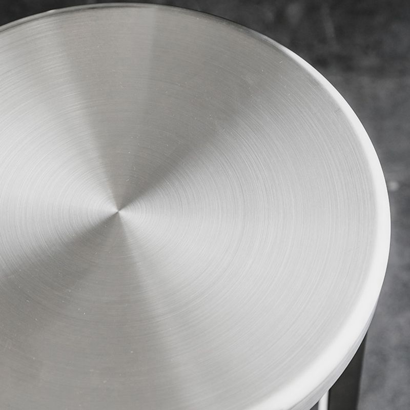 Ronde metalen aanrechtbalk Stoel Moderne zilveren voetsteun tegenhoogte ontlasting