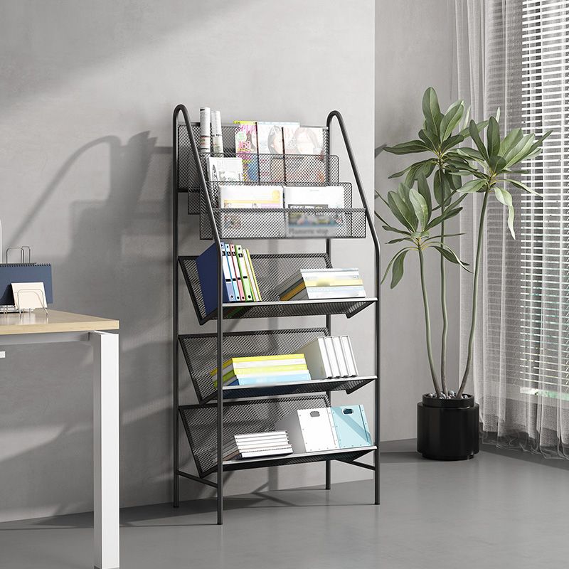 Contemporary Metal Ladder Bookshelf Closed Back Vertical Iron Bookcase Clearhalo 'Bookcases' 'furn' 'furn_bookcases' 'Furniture' 'furniture_bookcases' 'Office Furniture' 1200x1200_57c786f0-0c78-42bc-be1e-9ad88591fdef