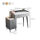 ベッドルームメイクアップバニティ31.50 "5つの引き出し付きの高モダンなドレッシングテーブル