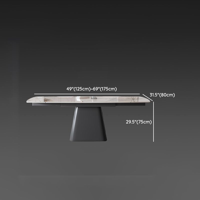 Rectangle Sintered Stone Dining Table Set 1/4/5/7 Pieces Dining Set for Kitchen Clearhalo 'Dining Room Sets' 'Dining Tables & Seating' 'dining_room_set' 'furn' 'furn_dining_room_set' 'Furniture' 'Kitchen & Dining Furniture' 1200x1200_57c90d76-4f43-4a14-b588-763c1dc90469