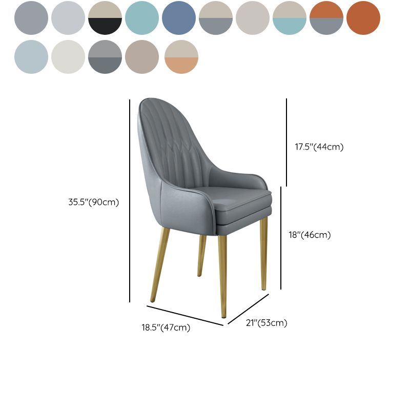 Chaise d'appoint de Style Glam, chaise de salle à manger d'intérieur en cuir pour salon