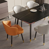 Stone Top Dining Table Contemporary Table with 4 Legs in Black Clearhalo 'Dining Tables & Seating' 'Dining Tables' 'dining_table' 'furn' 'furn_dining_table' 'Furniture' 'furniture_dining_table' 'Kitchen & Dining Furniture' 'kitchen' 'kitchen_dining_table' 1200x1200_57ca2ae2-f457-43a1-a23f-831dab37135d