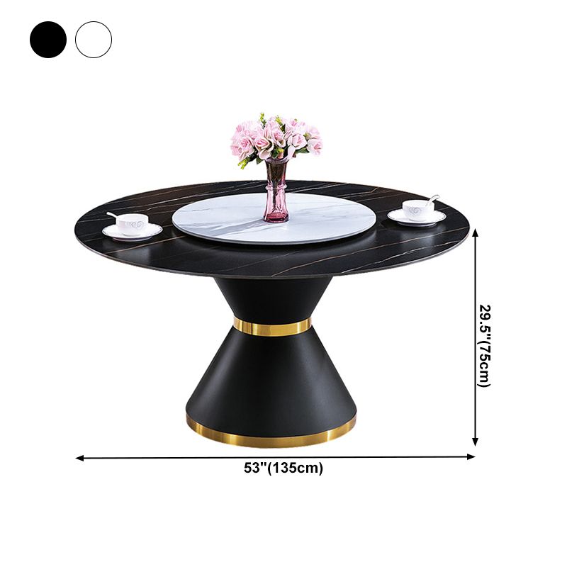 Traditional Luxury Dining Room Table Rectangle Sintered Stone Table with Pedestal Base Clearhalo ' dining_table' 'Dining Tables & Seating' 'Dining Tables' 'furn' 'furn_dining_table' 'Furniture' 'furniture_dining_table' 'Kitchen & Dining Furniture' 'kitchen&dining_furn' 'kitchen' 'kitchen_dining_table' 1200x1200_57ca6207-6de2-4275-91b3-d6ee151ab558