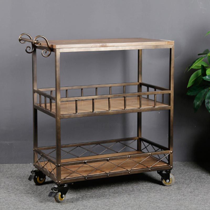 Tavolo da cucina in legno contemporaneo tavolo da cucina stazionaria con archiviazione aperta