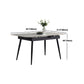Modern Stone and Steel Dinette Set 1/4/5/7 Pieces Indoor Dining Table Set