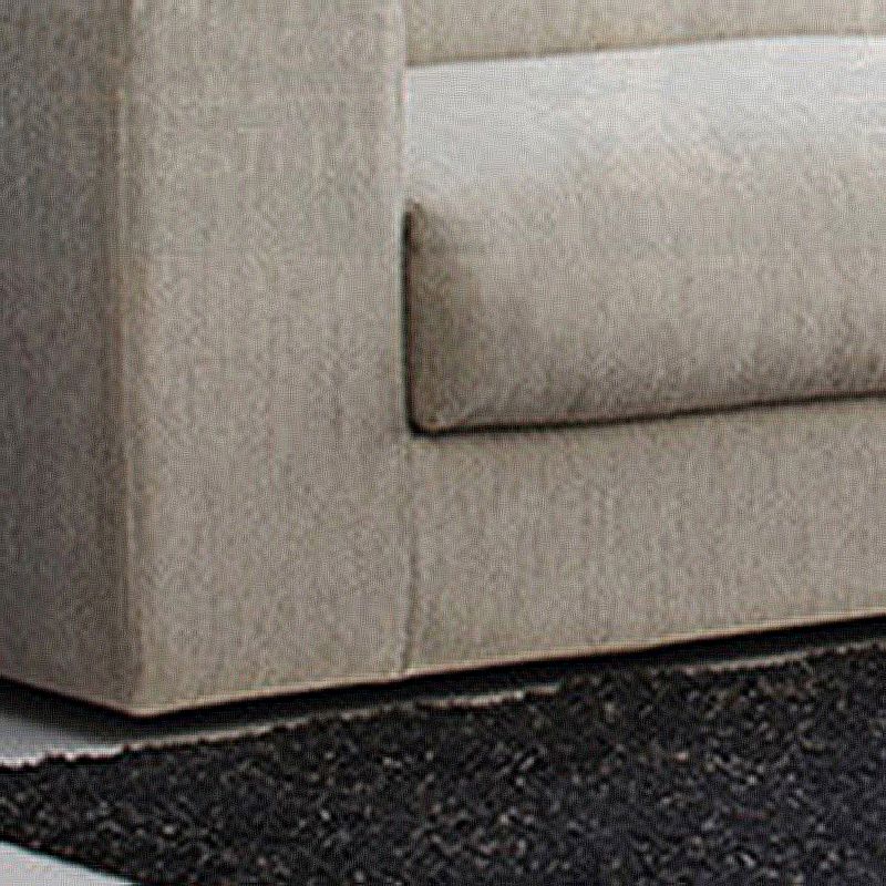 Divano a braccio quadrato moderno con cuscini in bianco per soggiorno