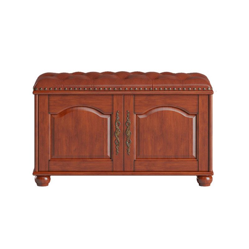 Rubberwood Seating Bench Cushioned 14" W Rectangle Shoe Storage Entryway Bench Clearhalo 'Benches' 'Chairs & Seating' 'furn' 'furn_benches' 'Furniture' 'Living Room Furniture' 1200x1200_57cf3334-8976-405a-9dda-8cf8b9e834b2