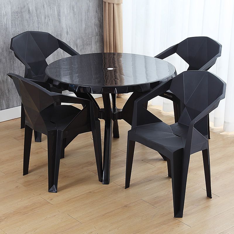 Modern Plastic Dining Arm Chairs Open Back Stacking Dining Armchairs Clearhalo ' kitchen&dining_furn' 'Dining Chairs' 'Dining Tables & Seating' 'dining_chair' 'furn' 'furn_dining_chair' 'Furniture' 'furniture_dining_chair' 'Kitchen & Dining Furniture' 'kitchen' 1200x1200_57cf6a29-e515-45e9-aadf-04687220b389