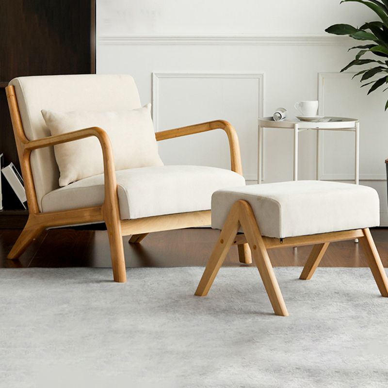 31"L x 29.5"W x 14"H Arm Chair Solid Wood Upholstered Accent Chair in Gray/ Blue/ Beige Clearhalo 'Accent Chairs' 'accent_chairs' 'Chairs & Seating' 'furn' 'furn_accent_chairs' 'Furniture' 'Living Room Furniture' 1200x1200_57cfdce6-d12a-45e3-85bd-1a5f312d0174