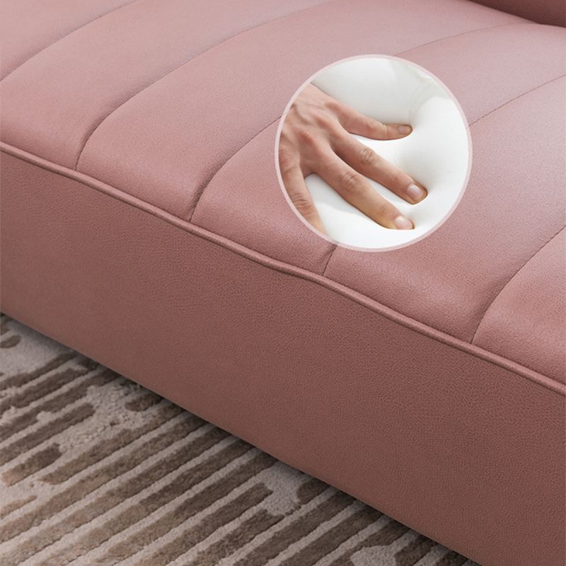 Contemporary Flared Arms Accent Chair One Armed Faux Leather Chaise Clearhalo 'Chairs & Seating' 'Chaise Lounge' 'chaise_lounge' 'furn' 'furn_chaise_lounge' 'Furniture' 'Living Room Furniture' 1200x1200_57d2d92e-8388-4848-b5c6-7aa670d8abc7