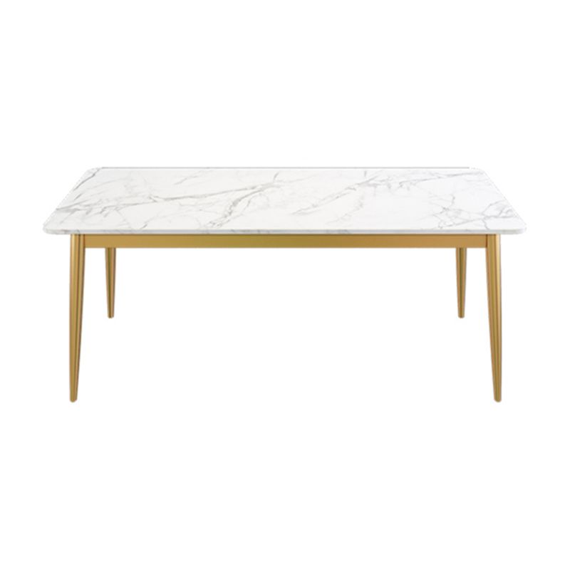 Table de fer et de pierre Glam Style Home Rectangular Table à manger