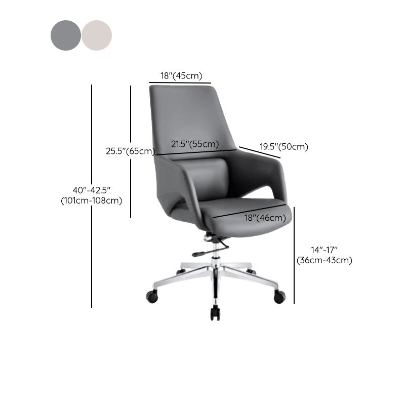 Modern Leather Managers Chair Ergonomic Executive Chair for Office Clearhalo 'furn' 'furn_office_chair' 'Furniture' 'Office Chairs' 'Office Furniture' 'office_chair' 1200x1200_57d560c4-4162-4df8-b6cc-1cf729e296ae