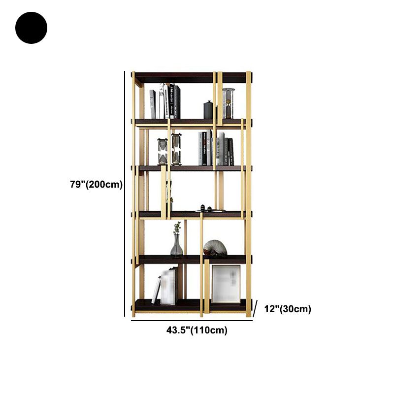 78.74"H Bookcase Glam Style Open Back Bookshelf for Office Study Room Home Clearhalo 'Bookcases' 'furn' 'furn_bookcases' 'Furniture' 'furniture_bookcases' 'kitchen' 'kitchen_bookcases' 'Living Room Furniture' 'Office Furniture' 1200x1200_57d7a381-c28c-4f39-bed5-8ea44387414c