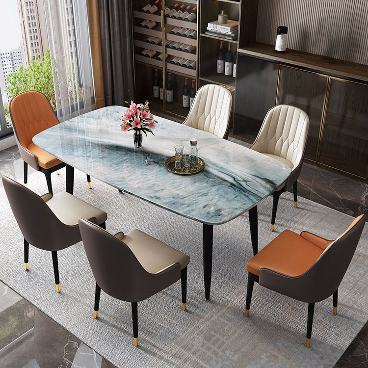 Rectangle Dining Site Table Contemporary 4 Legs Dining Room Table Clearhalo 'Dining Tables & Seating' 'Dining Tables' 'dining_table' 'furn' 'furn_dining_table' 'Furniture' 'Kitchen & Dining Furniture' 1200x1200_57d8a845-520d-4c96-8565-c464641405f8