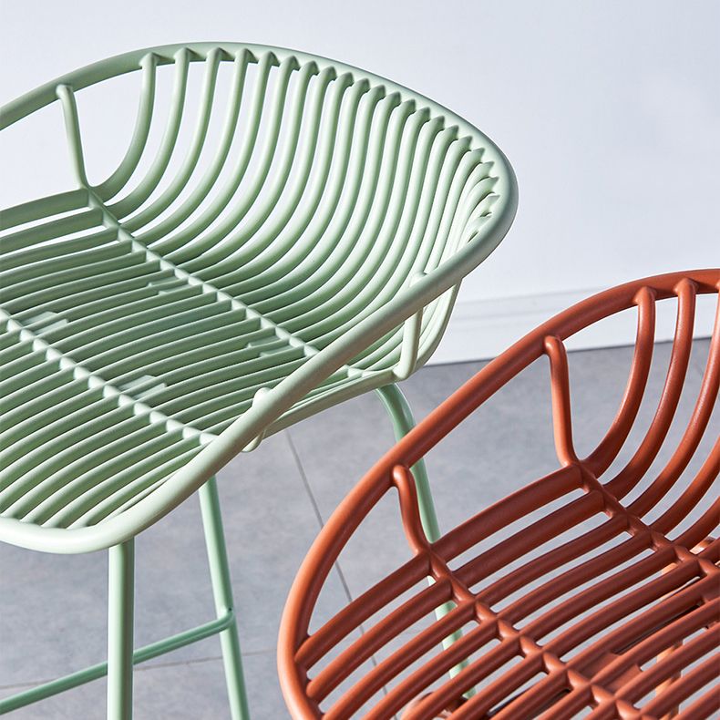 Industrial Backrest Armless Counter Stool Metal Cafe Bar Stool with 4 Legs Clearhalo 'Bar Furniture' 'Bar Stools' 'bar_stools' 'furn' 'furn_bar_stools' 'Furniture' 'Kitchen & Dining Furniture' 1200x1200_57d9228f-43ec-4d5f-86d3-fdd7dd4896d8