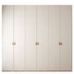 Modern White Wardrobe Cabinet Engineered Wood Wardrobe with Garment Rod
