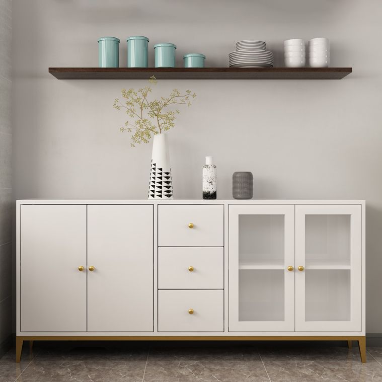 Pine Wood Kitchen Sideboard Cabinet Modern Credenza with Drawer and Storage Clearhalo 'buffet_sideboard' 'Buffets & Sideboards' 'furn' 'furn_buffet_sideboard' 'Furniture' 'furniture_buffet_sideboard' 'Kitchen & Dining Furniture' 1200x1200_57dc23bc-adbd-4ab6-a534-1aac41647d3d