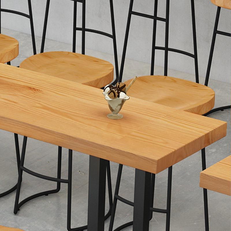Solid Wood Bar Dining Table Rectangle Industrial Bar Table with Sled Base Clearhalo 'Bar Furniture' 'Bar Tables' 'bar_tables' 'furn' 'furn_bar_tables' 'Furniture' 'furniture_bar_tables' 'Kitchen & Dining Furniture' 1200x1200_57dc88b7-20e1-4b04-9463-cab412c8f130