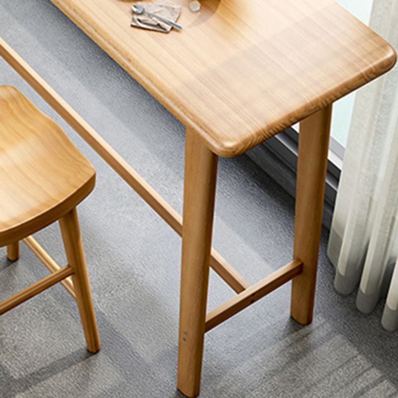 Eigentijdse bar-eettafel voor binnen, rechthoekig houten aanrechttafel