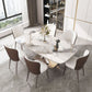 Muebles de pedestal de lujo tradicionales mesa de comedor de piedra para comedor
