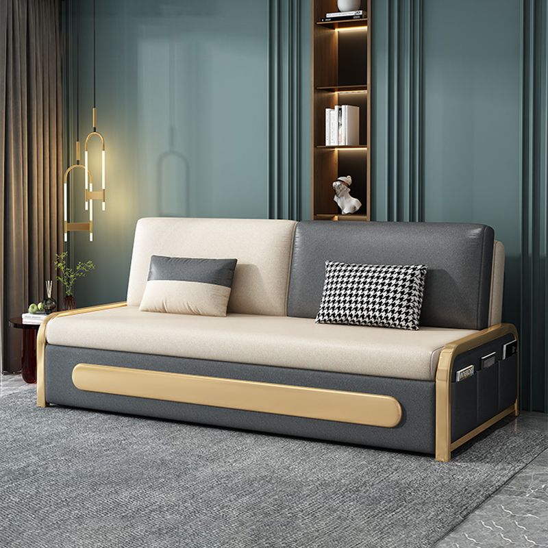 モダン33.4 "Hフェイクレザーアームレスソファベッド用リビングルーム