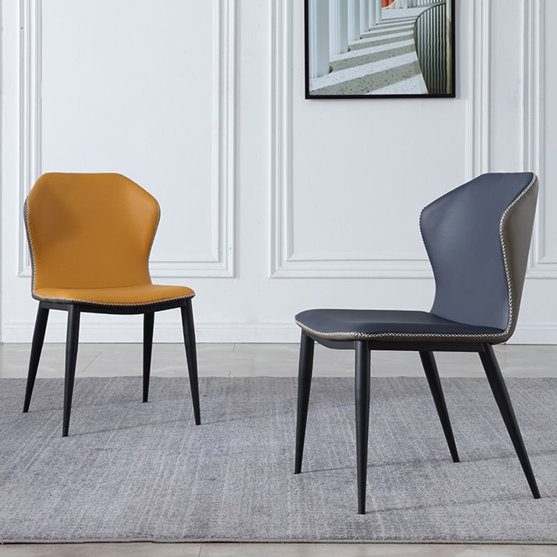 Industrial Metal Dining Room Chairs Armless Wingback Side Chair for Home Use (Set of 2) Clearhalo ' kitchen&dining_furn' 'Dining Chairs' 'Dining Tables & Seating' 'dining_chair' 'furn' 'furn_dining_chair' 'Furniture' 'furniture_dining_chair' 'Kitchen & Dining Furniture' 'kitchen' 1200x1200_57e0b0eb-fed0-48e7-a8a9-4330eddcb188