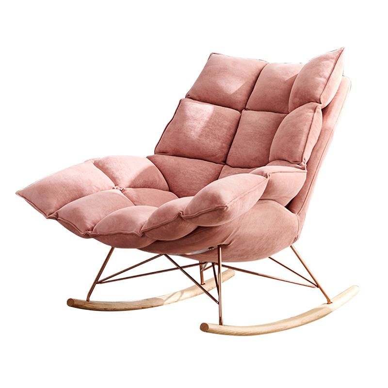 Chaise à bascule intérieure de style glam mère canapé d'alimentation chaise à bascule avec ottoman