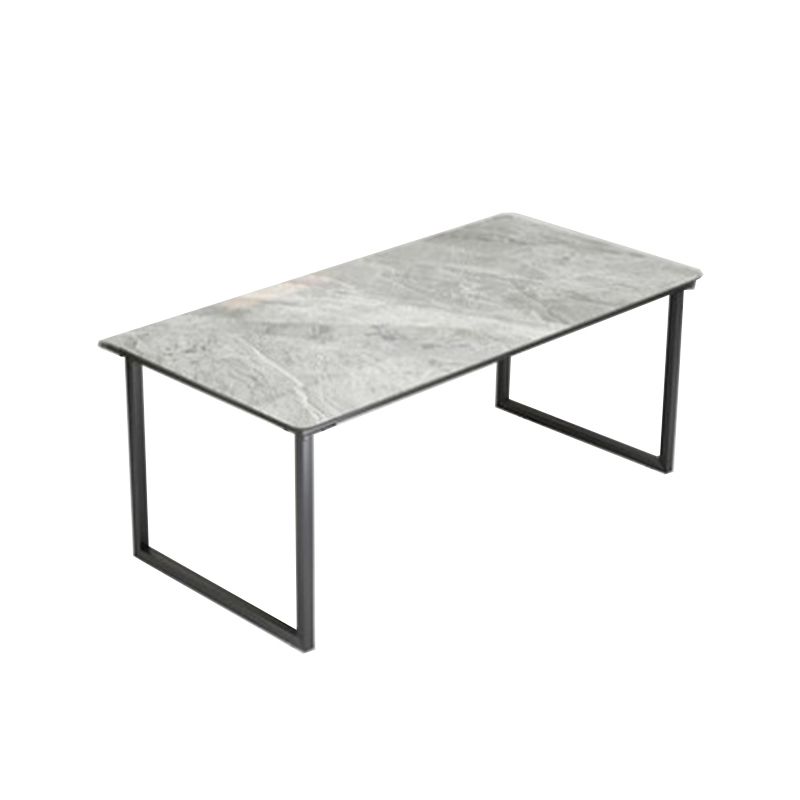 Modern Style Slate Table with Rectangular Black Metal Sleigh Base Coffee Table Clearhalo 'Coffee & Accent Tables' 'Coffee Tables' 'coffee_tables' 'furn' 'furn_coffee_tables' 'Furniture' 'Living Room Furniture' 1200x1200_57e2b156-5a3c-4295-90eb-2ec985f4bc83