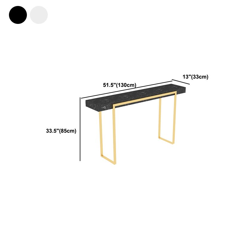 Console di console rettangolo in marmo glam