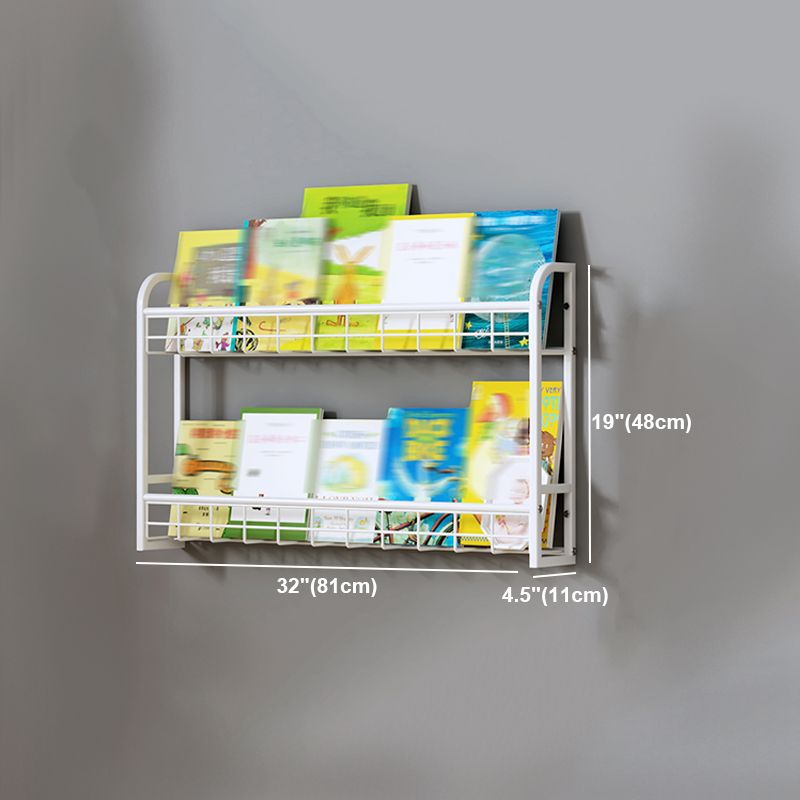 White Bookshelf Contemporary Style Wall Mounted Bookcase for Home Office Clearhalo 'Bookcases' 'furn' 'furn_bookcases' 'Furniture' 'furniture_bookcases' 'kitchen' 'kitchen_bookcases' 'Living Room Furniture' 'Office Furniture' 1200x1200_57e4eaad-3be9-4244-8ec1-f78b06d0e117