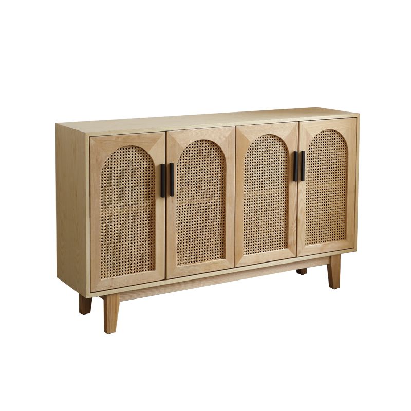 Wicker Rattan Accent Cabinet Solid Wood Storage Cabinet with Doors Clearhalo 'Cabinets & Chests' 'cabinets_chests' 'furn' 'furn_cabinets_chests' 'Furniture' 'Living Room Furniture' 1200x1200_57e5418a-5160-4224-8276-534deb96ef2d