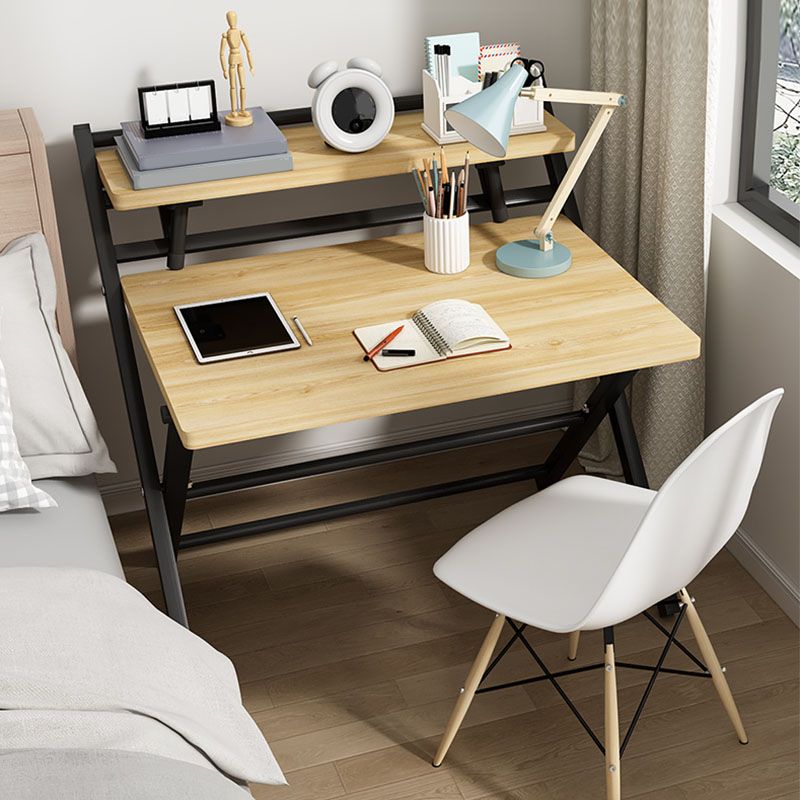 Contemporary Style Folding Home Office Desk Rectangular Trestle Writing Desk Clearhalo 'furn' 'furn_office_desk' 'Furniture' 'Office Desks' 'Office Furniture' 'office_desk' 1200x1200_57e548ac-cf32-49b9-99c8-4a55977ff91c
