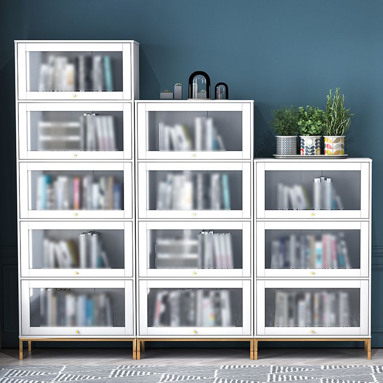 11.81"W Bookcase Glam Style Shelf Bookcase for Home and Office with Door Clearhalo 'Bookcases' 'furn' 'furn_bookcases' 'Furniture' 'furniture_bookcases' 'kitchen' 'kitchen_bookcases' 'Living Room Furniture' 'Office Furniture' 1200x1200_57e58038-e24b-4f64-adce-b95e1dab6f87