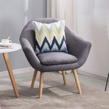 28.74 "l x 24.80" w x 30.31 "h linnen wijd uitlopende armen accentstoel met kussenachter