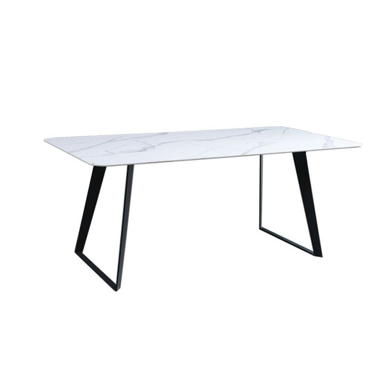 Set da tavolo moderno rettangolare in pietra sinterizzata Set da pranzo da 1/2/5/7 pezzi